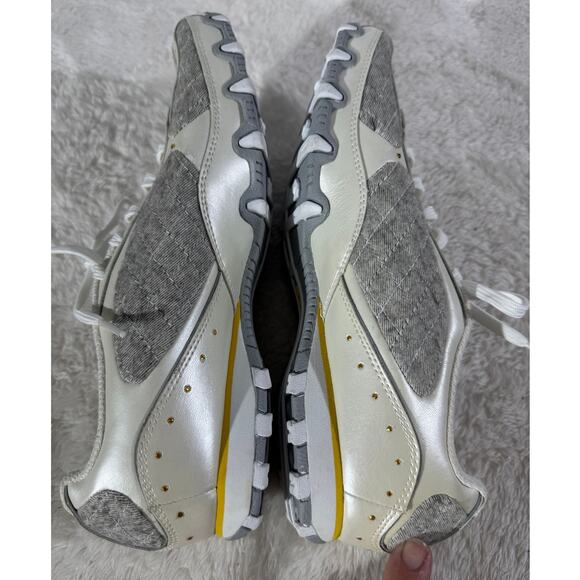 Skechers Women's Light Bling Leather & Canvas Gray Size 9.5 NWOT - Picture 3 of 6